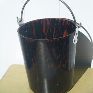 Rare Vintage Art Deco Tortoiseshell Bakelite Wine Champagne Ice Bucket by BOLTA
